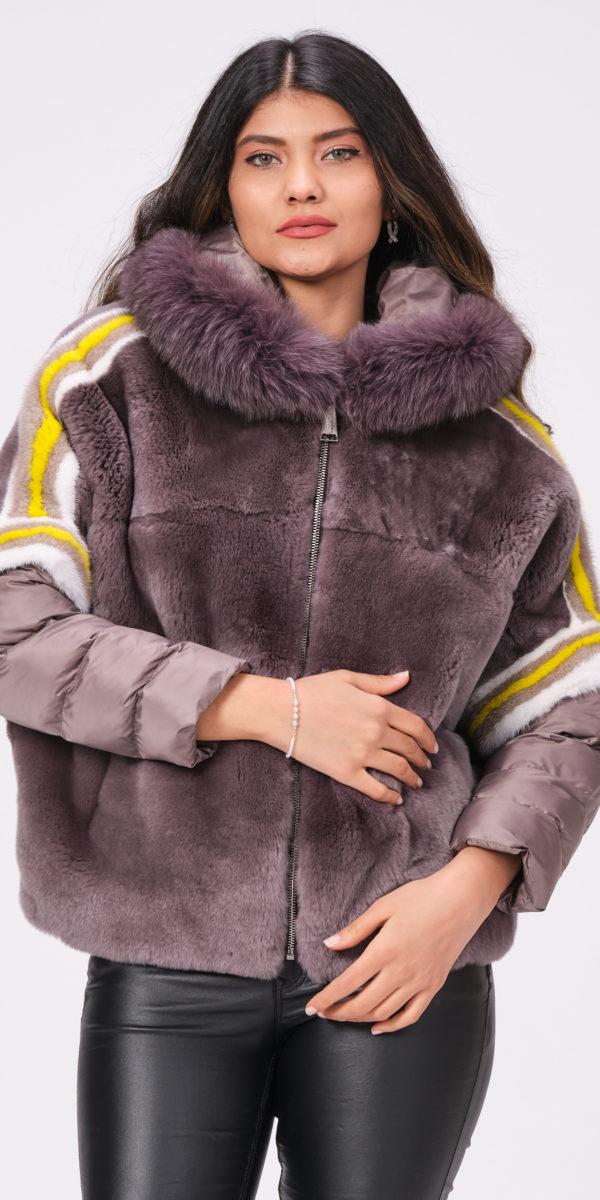 REX / VISONE / FOX TRIM JACKET