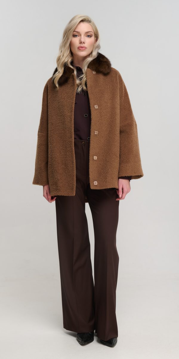 ALPACA COAT -SABLE FUR